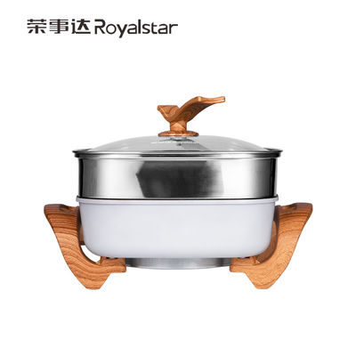 ménage électrique de cuiseur de pot de diviseur de Hotpot de Cookware de bateau à vapeur de 1500W 6L
